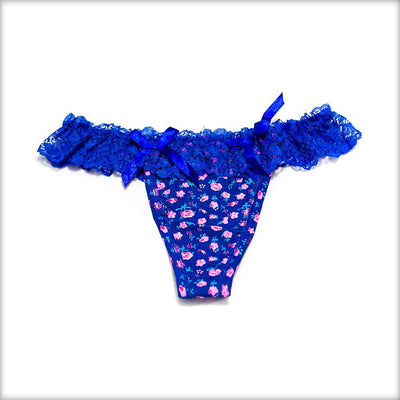 Net Lace Frill Blue Panty - Panty - diKHAWA Online Shopping in Pakistan