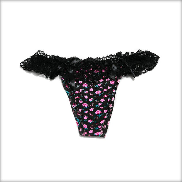 Net Lace Frill Black Panty - Panty - diKHAWA Online Shopping in Pakistan