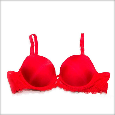 Red Double Padded Bra - Bras - diKHAWA Online Shopping in Pakistan