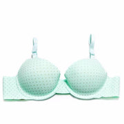 Pistachio Polka Dots Double Padded Bra - Bras - diKHAWA Online Shopping in Pakistan