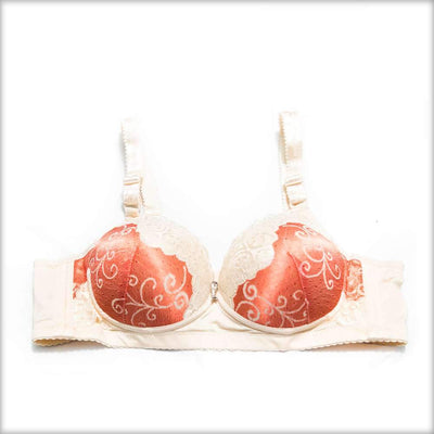 Single Padded Orange Bridal Bra - Bras - diKHAWA Online Shopping in Pakistan