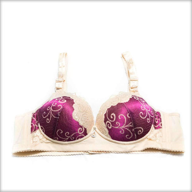 Single Padded Purple Bridal Bra - Bras - diKHAWA Online Shopping in Pakistan