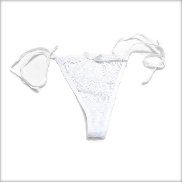 Lace Tie White Bikini Panty - Panty - diKHAWA Online Shopping in Pakistan