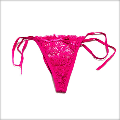 Lace Tie Pink Bikini Panty - Panty - diKHAWA Online Shopping in Pakistan