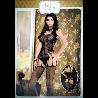 Black Net Bodystocking - ZW8851 - Body Stocking - diKHAWA Online Shopping in Pakistan