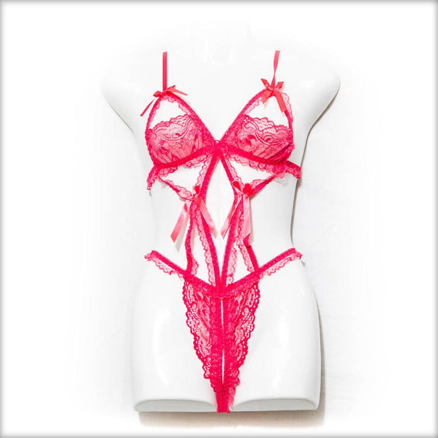 Half Cup Lingerie Set - Peach - Lingerie - diKHAWA Online Shopping in Pakistan