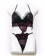 Pussy Cat Lingerie Set - Maroon - Lingerie - diKHAWA Online Shopping in Pakistan