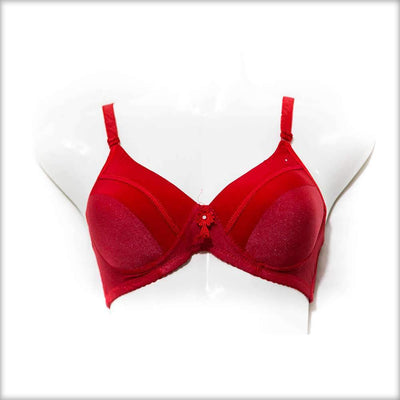 Red Single Padded Bra - Bras - diKHAWA Online Shopping in Pakistan