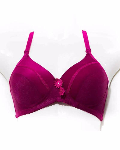 Magenta Single Padded Bra - Bras - diKHAWA Online Shopping in Pakistan