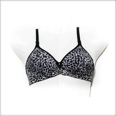 Grey Tiger Print Single Padded Bra - Bras - diKHAWA Online Shopping in Pakistan