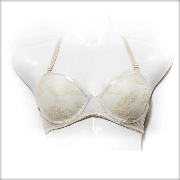 White Single Padded Net Underwired Bra - Bras - diKHAWA Online Shopping in Pakistan