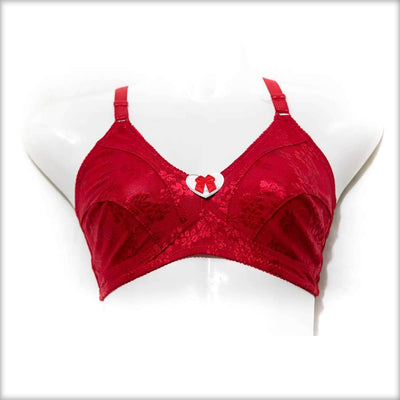 Red Non Padded Net Bra - Bras - diKHAWA Online Shopping in Pakistan