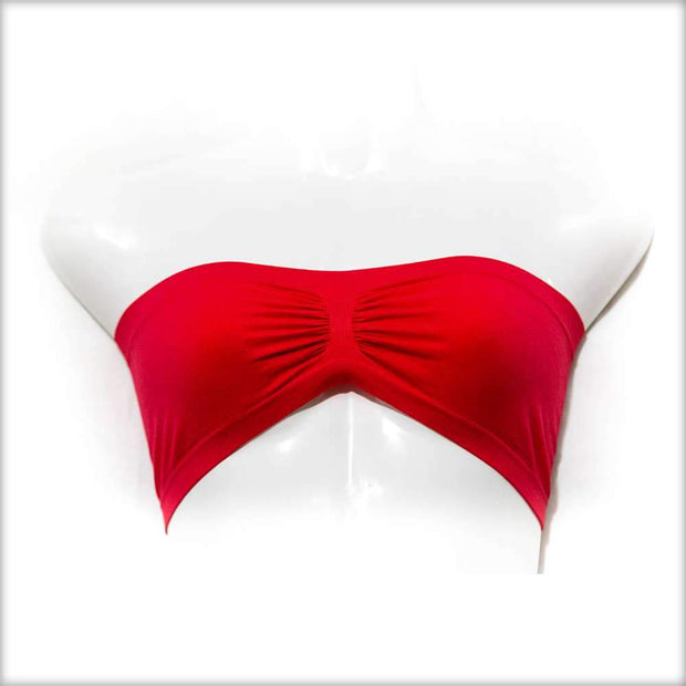 Red Sports Bra Strapless Non Padded - Bras - diKHAWA Online Shopping in Pakistan