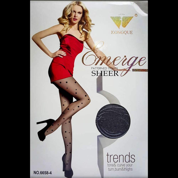 Emerge Dotted Translucent Tights - Leg Stocking - diKHAWA Online Shopping in Pakistan