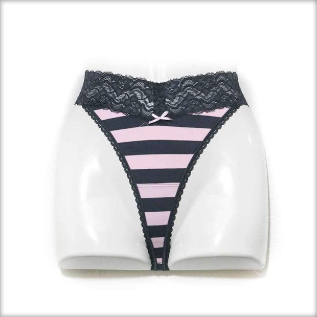 Net Lace Pink & Black Panty - Panty - diKHAWA Online Shopping in Pakistan