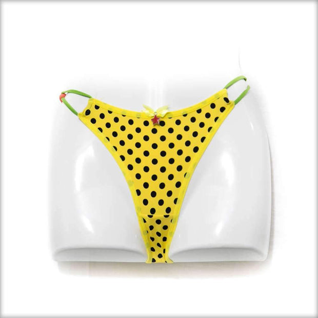 Yellow Polka Dotted Bikini Panty - Thong - diKHAWA Online Shopping in Pakistan