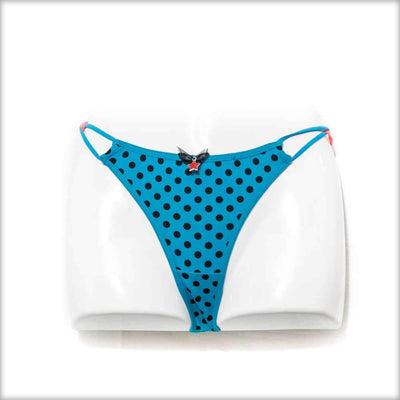 French Blue Polka Dotted Bikini Panty - Thong - diKHAWA Online Shopping in Pakistan