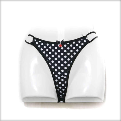 Black & White Polka Dotted Bikini Panty - Panty - diKHAWA Online Shopping in Pakistan