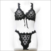 Fancy Net Black Bikini Set - Bra Panty Sets - diKHAWA Online Shopping in Pakistan