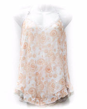 Women's Short Nighty Peach&White - Nighty - diKHAWA Online Shopping in Pakistan