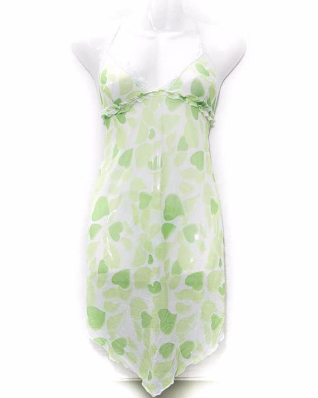 Green Heart Short Nighty - Nighty - diKHAWA Online Shopping in Pakistan