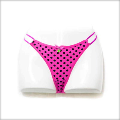 Black & Pink Polka Dotted Bikini Panty - Panty - diKHAWA Online Shopping in Pakistan