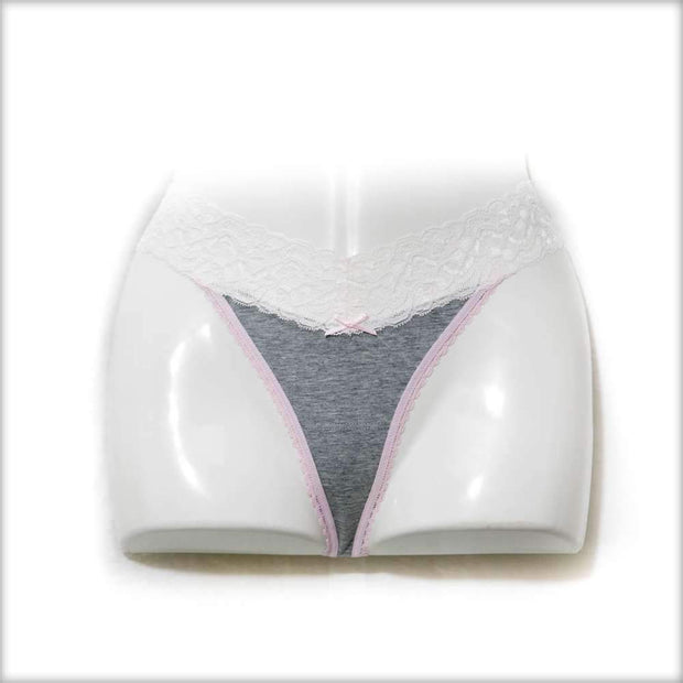 Net Lace Pink & Grey Panty - Panty - diKHAWA Online Shopping in Pakistan