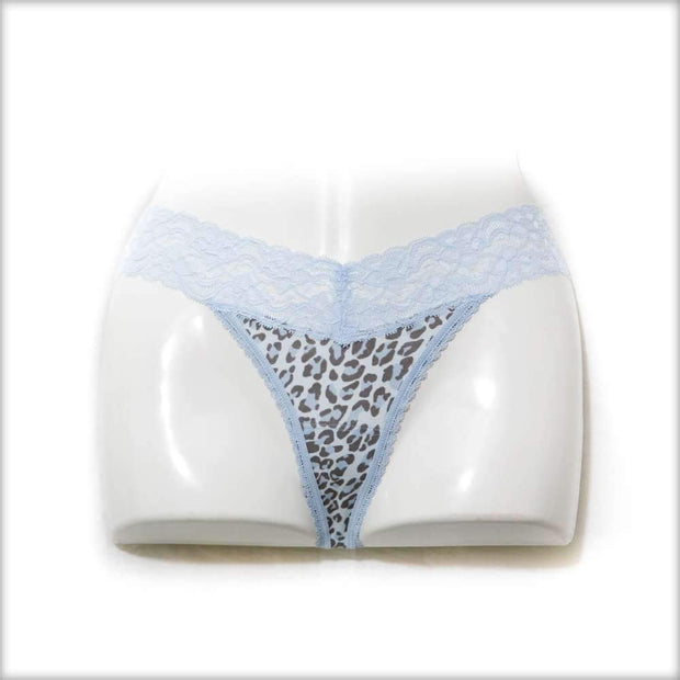 Net Lace Light Blue Tiger Print Panty - Panty - diKHAWA Online Shopping in Pakistan