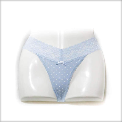 Net Lace Light Blue Dotted Panty - Panty - diKHAWA Online Shopping in Pakistan