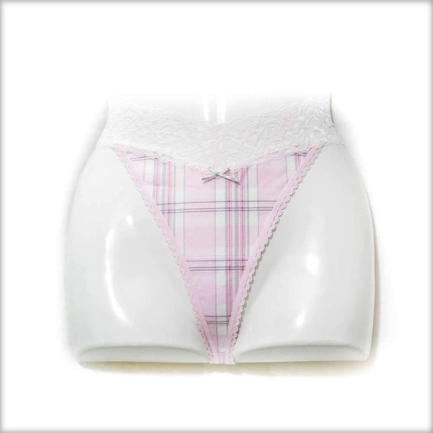 Net Lace Pink Check Panty - Panty - diKHAWA Online Shopping in Pakistan