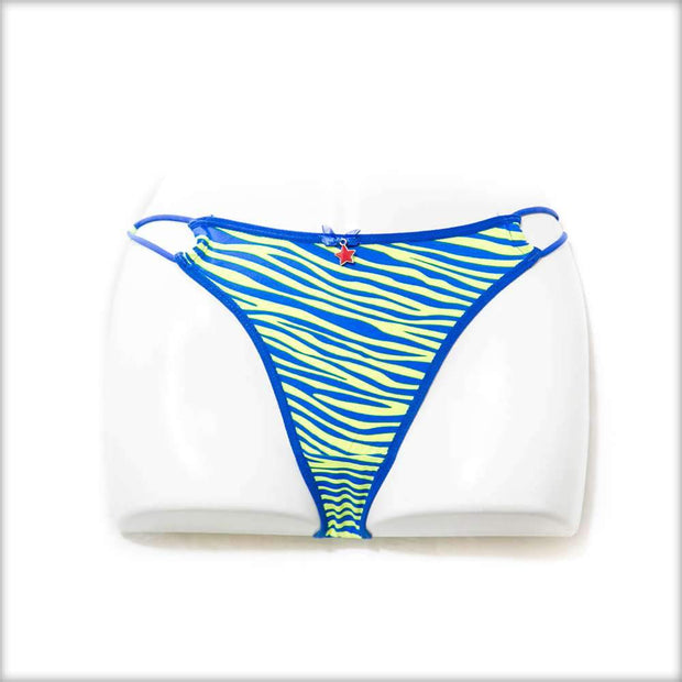 Blue Tiger Print Bikini Panty - Panty - diKHAWA Online Shopping in Pakistan