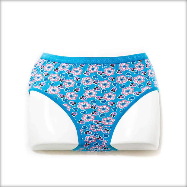 Blue Floral Print Panty - Panty - diKHAWA Online Shopping in Pakistan