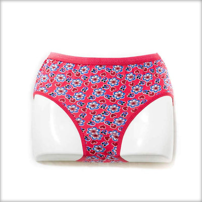 Red Floral Print Panty - Panty - diKHAWA Online Shopping in Pakistan