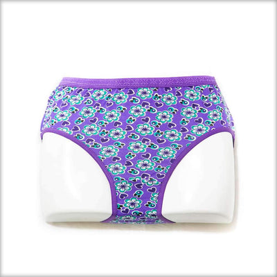 Purple Floral Print Panty - Panty - diKHAWA Online Shopping in Pakistan