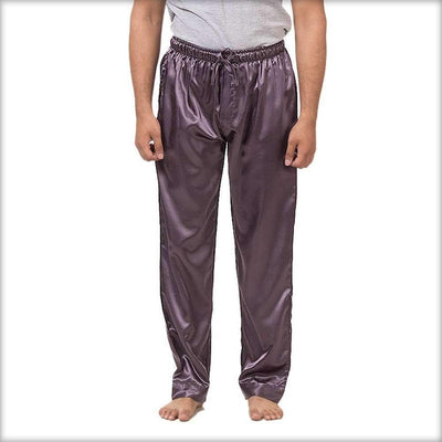 100% Polyester Solid Satin Men's Pajama MP51-CHC - Mens Pajama - diKHAWA Online Shopping in Pakistan