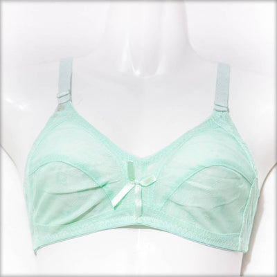 Net Non Padded Bra - Pistachio - Bras - diKHAWA Online Shopping in Pakistan