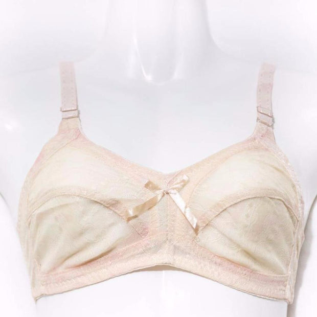 Net Non Padded Bra - Skin - See Through Bra - Bras - diKHAWA Online Shopping in Pakistan