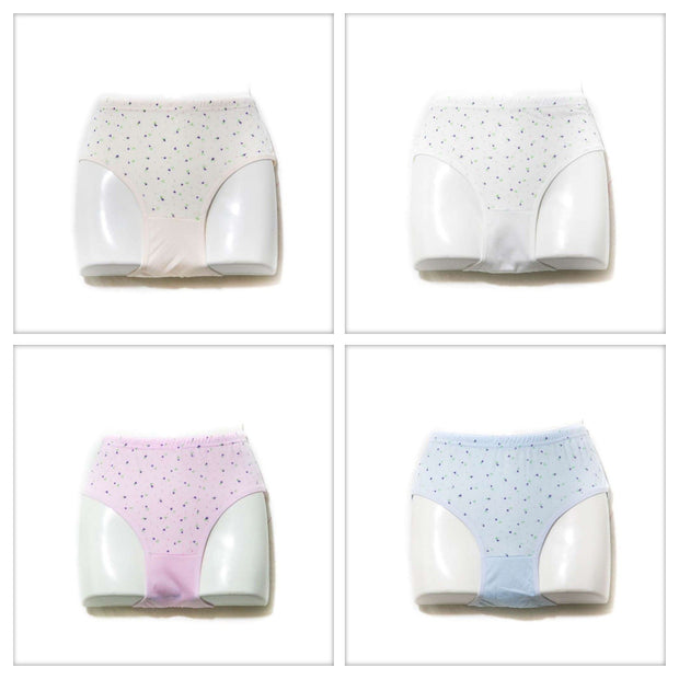 Pack of 2 Flower Dotted Panty - Cotton Jersey Panty - Mix Colours - Panty - diKHAWA Online Shopping in Pakistan