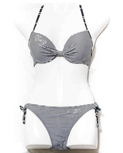 Black Zebra Single Padded Bikini Set - Fancy Bra Panty Set - Bikini - diKHAWA Online Shopping in Pakistan