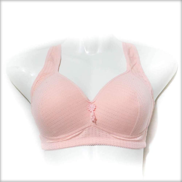 Elegant Bra Single Padded - Peach - Bras - diKHAWA Online Shopping in Pakistan