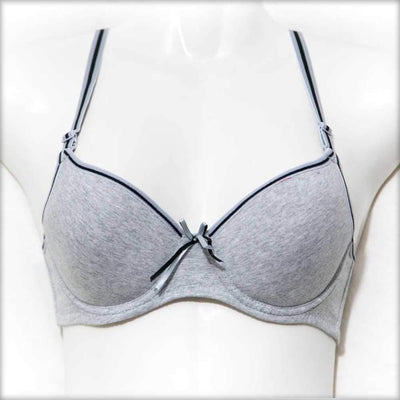 Sister Hood Single Padded Underwired Bra Grey - Bras - diKHAWA Online Shopping in Pakistan