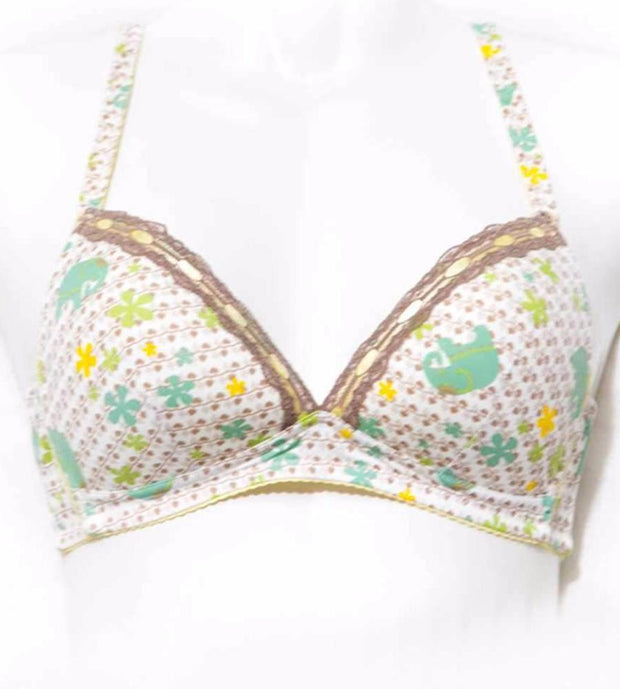 Malado Cotton Lace Bra - Soft Padded Non Wired Bra - Bras - diKHAWA Online Shopping in Pakistan