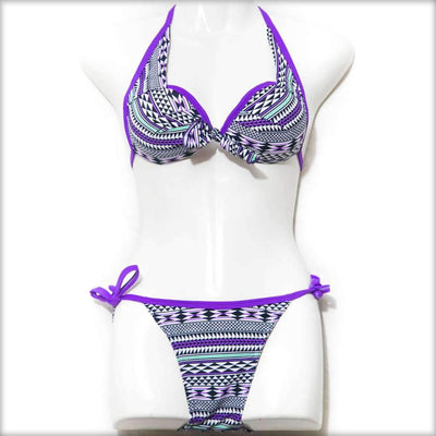 Purple Pattern Bikini Set - Bikini - diKHAWA Online Shopping in Pakistan