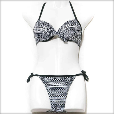 Black &  White Texture Bikini set - Bikini - diKHAWA Online Shopping in Pakistan