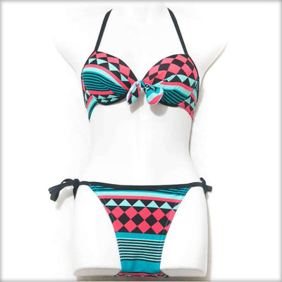 Pink & Green Bikini Set - Bikini - diKHAWA Online Shopping in Pakistan