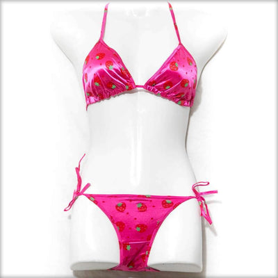 Strawberry Hot Pink Bikini Set - Bikini - diKHAWA Online Shopping in Pakistan