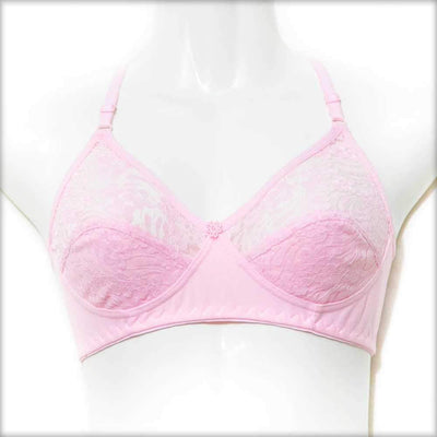 Madam FAB Pink Non Padded Net Bra - Bras - diKHAWA Online Shopping in Pakistan