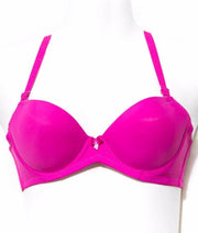 Hot Pink Pushup Bra - Massage Form Bra with Removable Straps - Underwired Single Padded Bra - Bras - diKHAWA Online Shopping in Pakistan