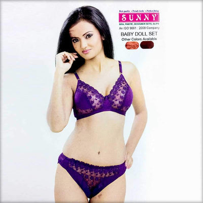 Baby Doll Bra Panty Set - Bra Panty Sets - diKHAWA Online Shopping in Pakistan