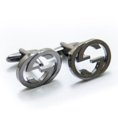 Gucci Mens Cufflinks – Branded Mens Cufflinks – Glossy Black - Cufflinks - diKHAWA Online Shopping in Pakistan